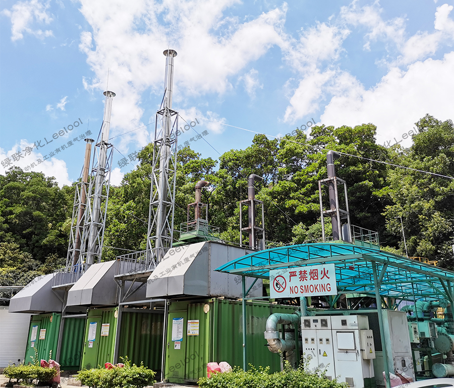 NOx治理丨生活垃圾填埋气发电厂三台1MW颜巴赫沼气发电机组尾气氮氧化物治理